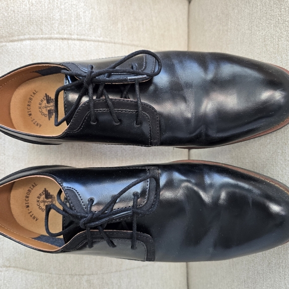 11.5 Mens Black Leather Dress Shoes - Picture 2 of 3
